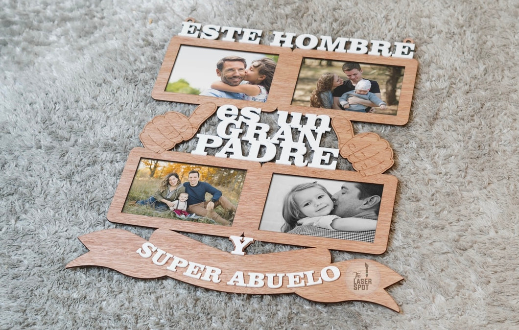 Porta Retratos Wood style