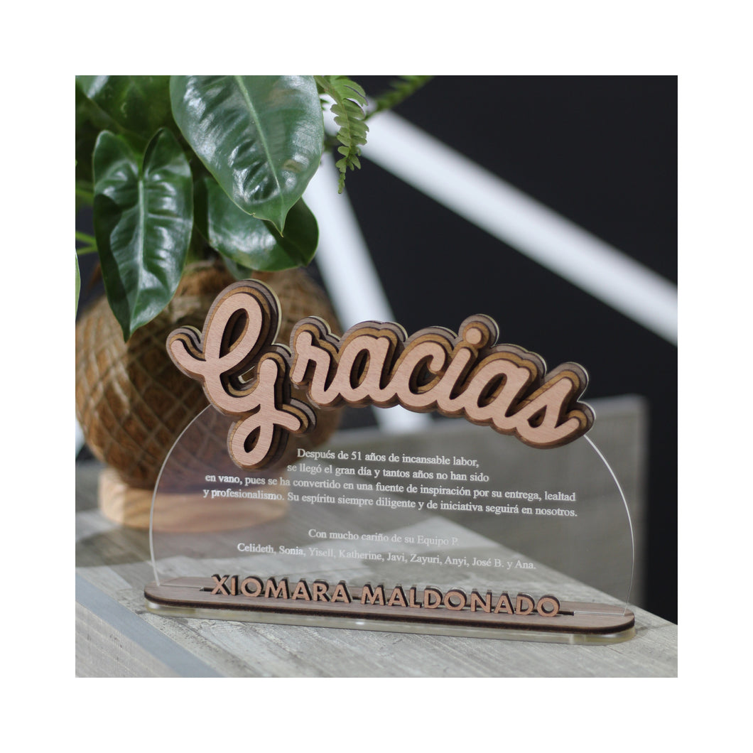 Reconocimiento Gracias